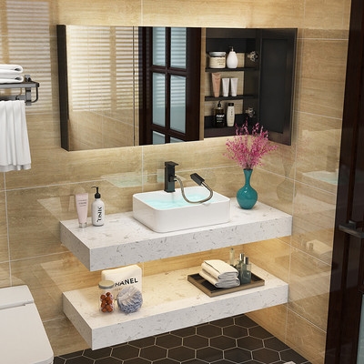 大理石台面浴室柜北欧图片