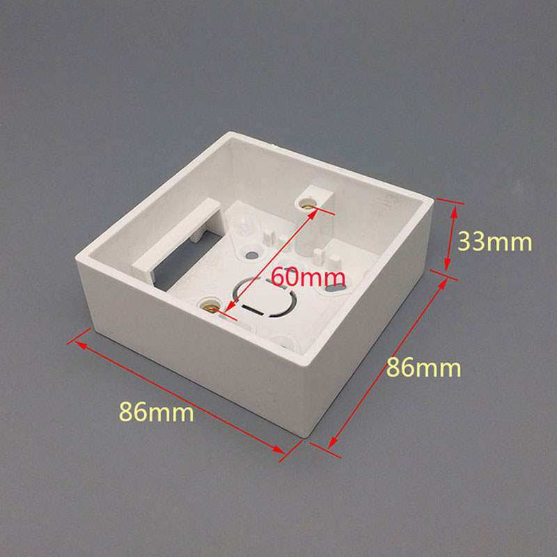 86型明装单盒10只装家用线槽墙壁明线开关插座工程接线底盒