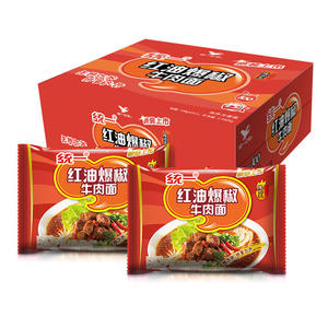 统一来一桶红油爆椒牛肉面5*袋装/5*桶装方便面速食宵夜食品泡面