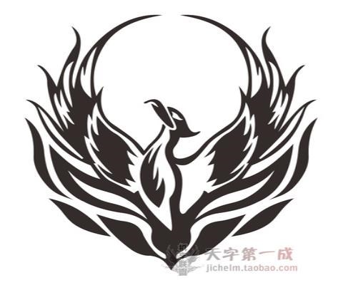 新品贴纸图腾助力车摩托车个性反光贴花电动车火凤凰装饰拉花贴画