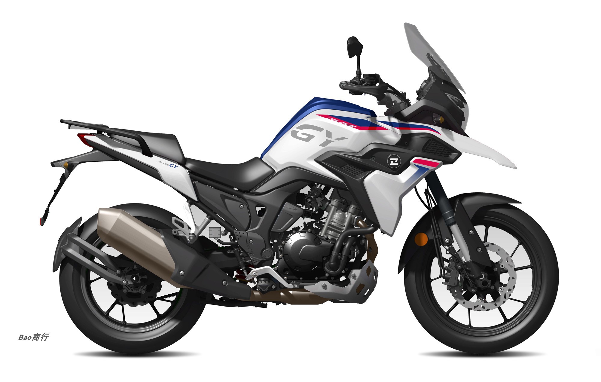 凯越400x摩托车 珠峰光阳旅行车 大排量拉力车zf400gy机车 送三箱