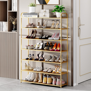 柔星铁艺鞋架家用进门口简易大容量小户型收纳储物鞋柜防尘鞋架子