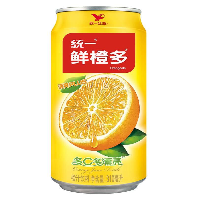 【统|一鲜橙多】橙汁310ML*6