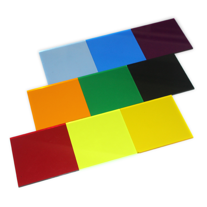 彩色半透明亚克力板可定制切割有机玻璃塑料DIY手工材料黑蓝黄色