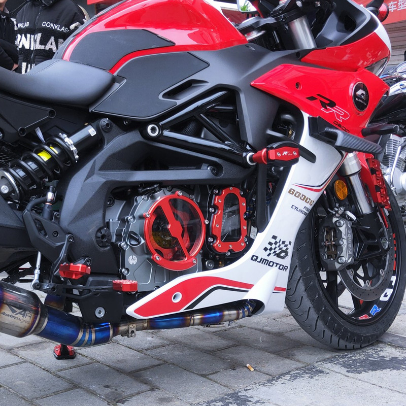 适用于黄龙600 qjmotor赛600透明离合盖追600透明发动机边盖改装 - 新