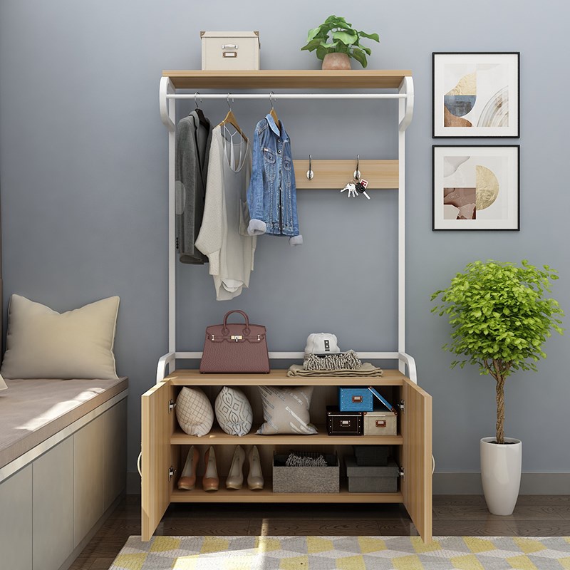 鞋柜衣架一体组合落地门厅