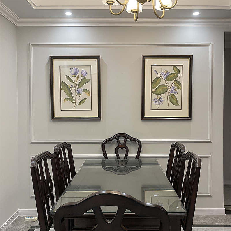 美式挂画高级感卧室床头简美装饰画客厅沙发背景墙画餐厅植物画