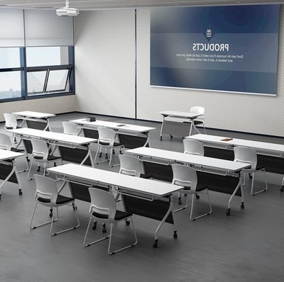 培训桌长条桌折叠课桌会议桌翻板桌可移动拼接会议培训桌椅组合