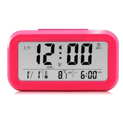 电子闹钟学生用智能多功能静音时钟床头简约迷你可爱液晶显示屏夜