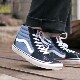 Vans SK8 HI 帆布 高帮休闲板鞋 男女同款 黑蓝撞色