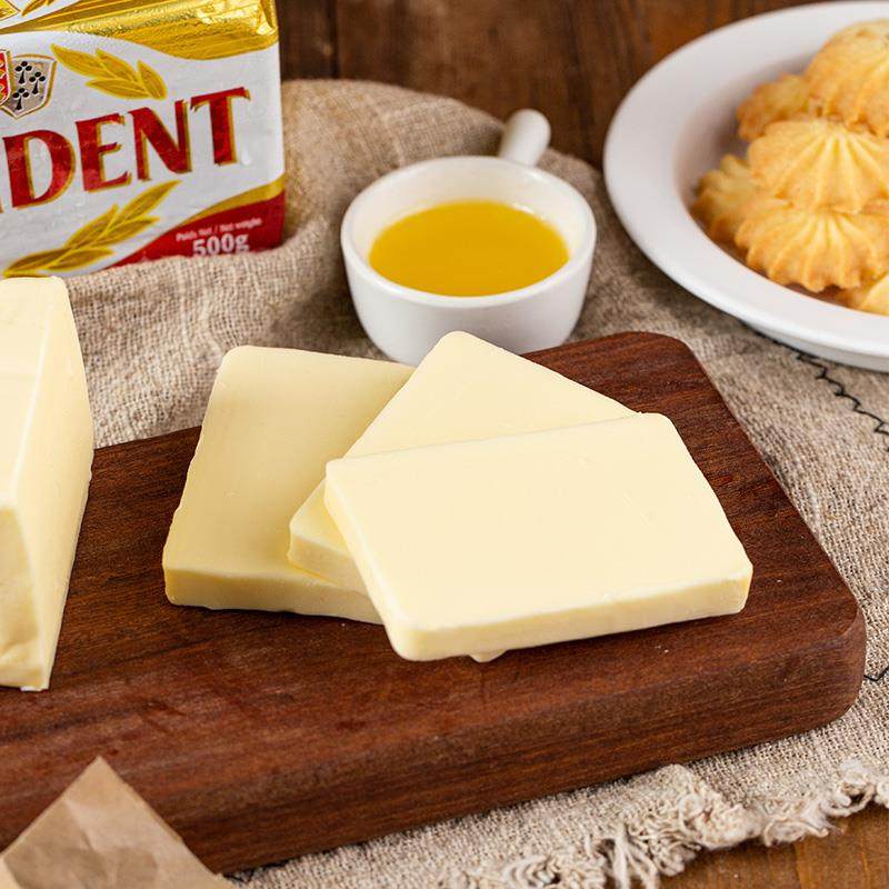 总统淡味黄油块500g法国动物性发酵牛油生酮糯米船原料224