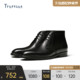 Truffaut沙漠靴男款冬季正装商务高帮皮鞋新款手工真皮chukka靴子