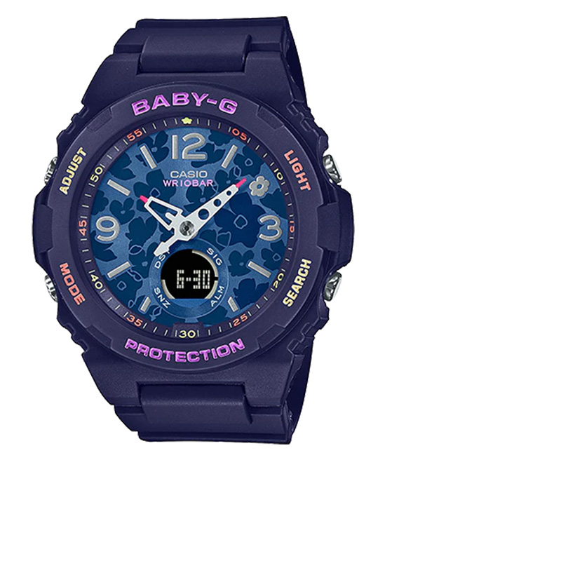 casio卡西欧新款babyg女士时尚配色运动石英手表女bga260fl2a