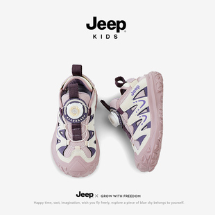 jeep女童鞋子鞋夏季透气网鞋2024新款软底男童网面运动童鞋儿童鞋