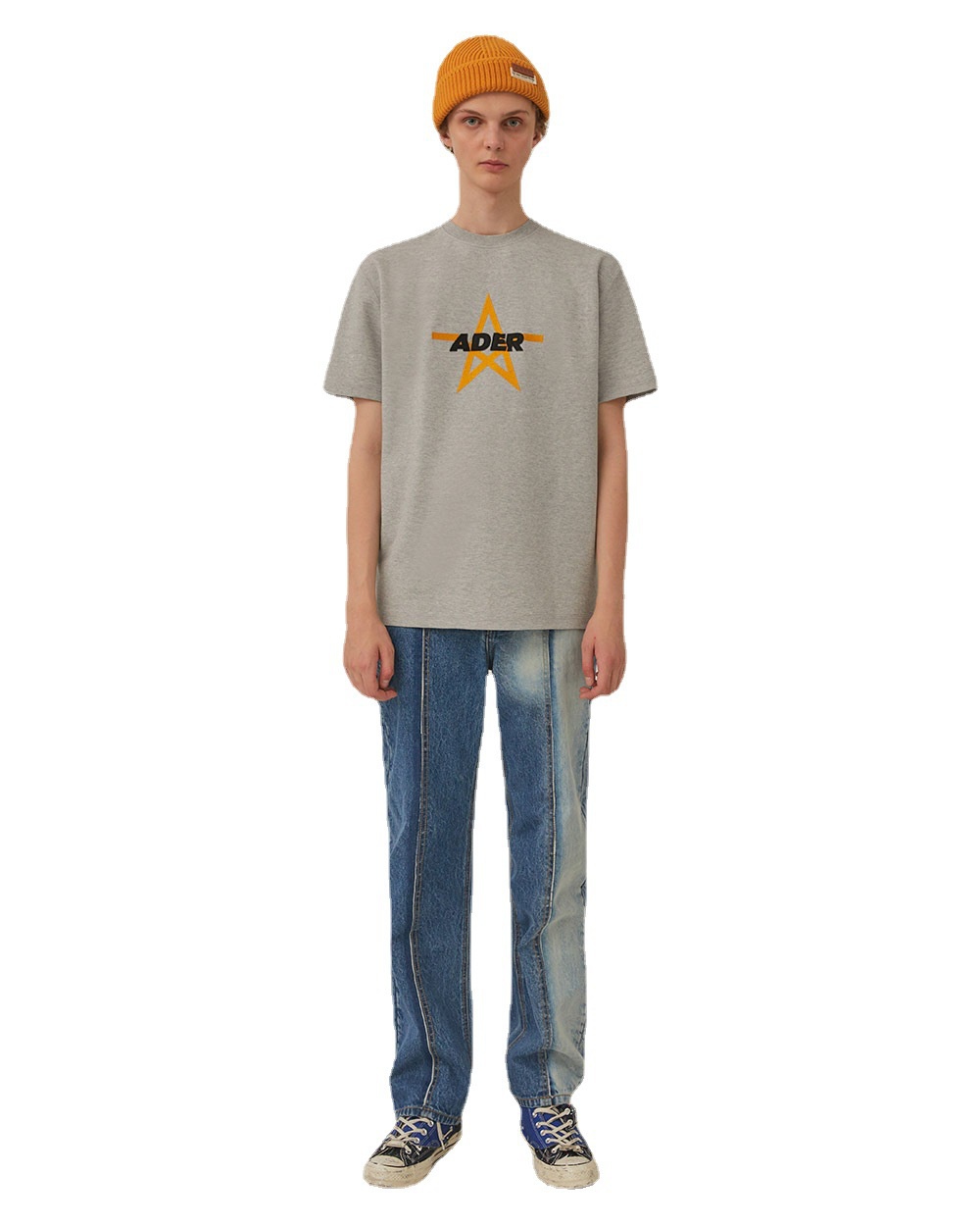 all possibilities ader erro黄色五角星贴布刺绣 男女短袖t恤