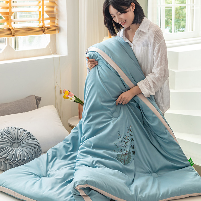 新款秋冬加厚艾草被子养生安神助睡眠艾叶被艾绒被芯抗菌防螨被