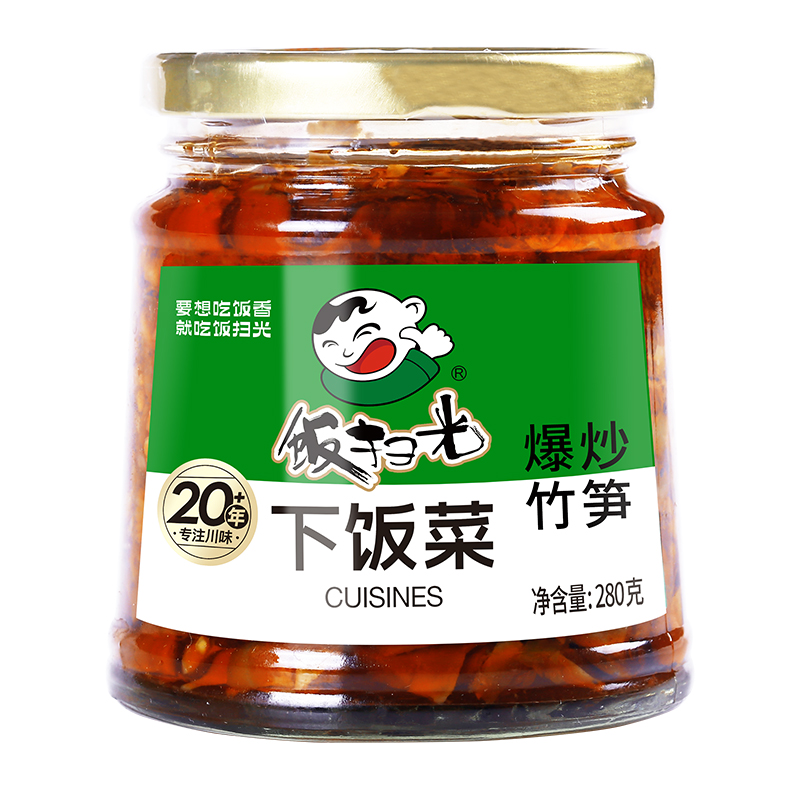 饭扫光爆炒竹笋/金针菇/香菌280g下饭菜酱菜泡菜拌面拌饭泡菜佐餐