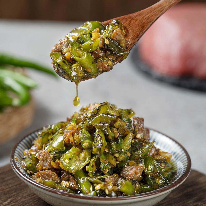 川娃子烧椒牛肉酱230g下饭菜拌面拌饭酱辣椒酱特辣香辣农家自制酱