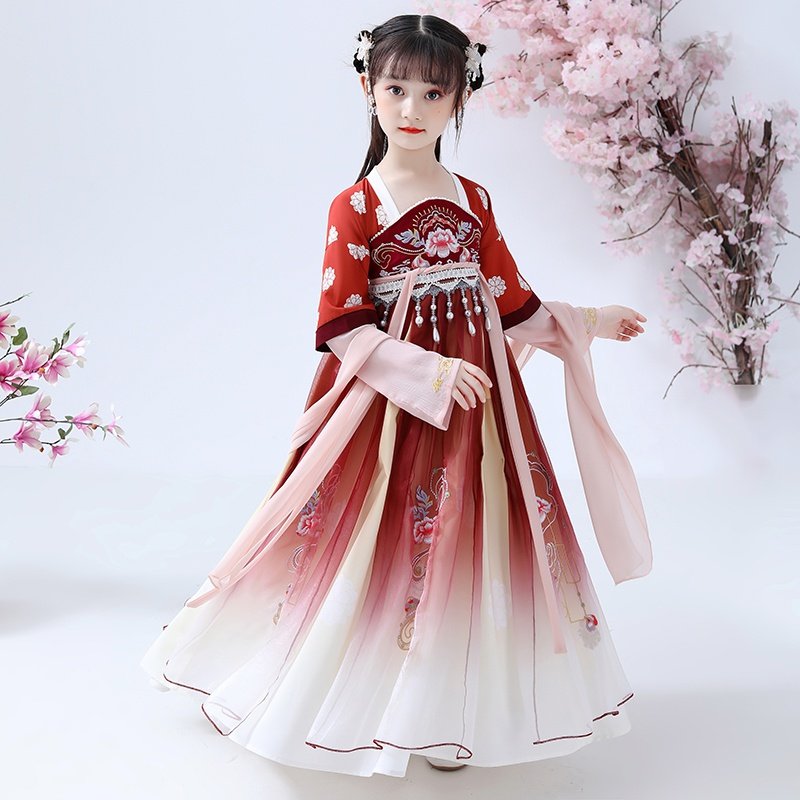 音裙仙童逸飘古演童台出中抖本童舞超服日d原服女襦表汉大装创儿