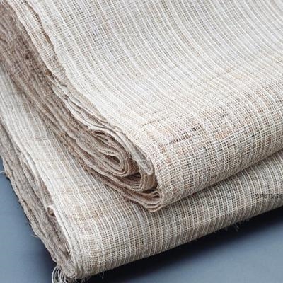 手工布麻布面料夏布透气半透窗帘布素食餐厅隔断装饰民宿装饰布.