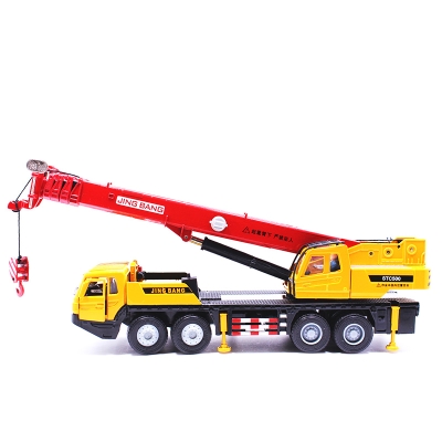 精邦合金工程车模型1:50重型起k重吊车运输汽车大吊车玩具原厂仿