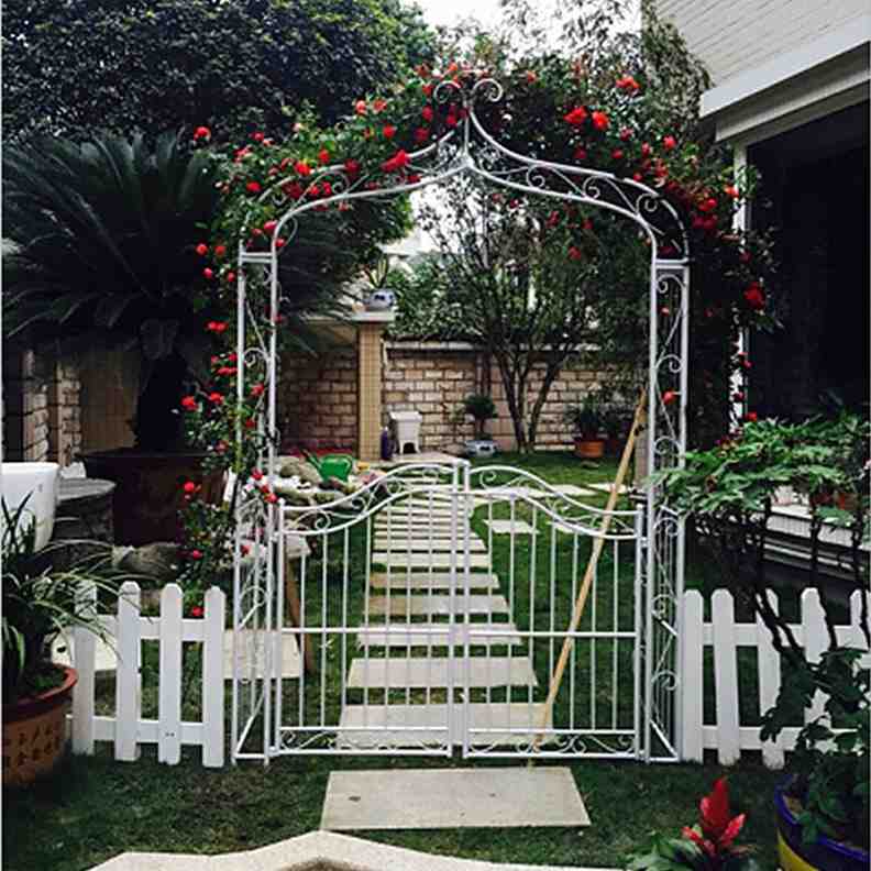 欧式铁艺拱门架子草坪婚礼鲜花爬藤花架韩式花门新款婚庆道具布置