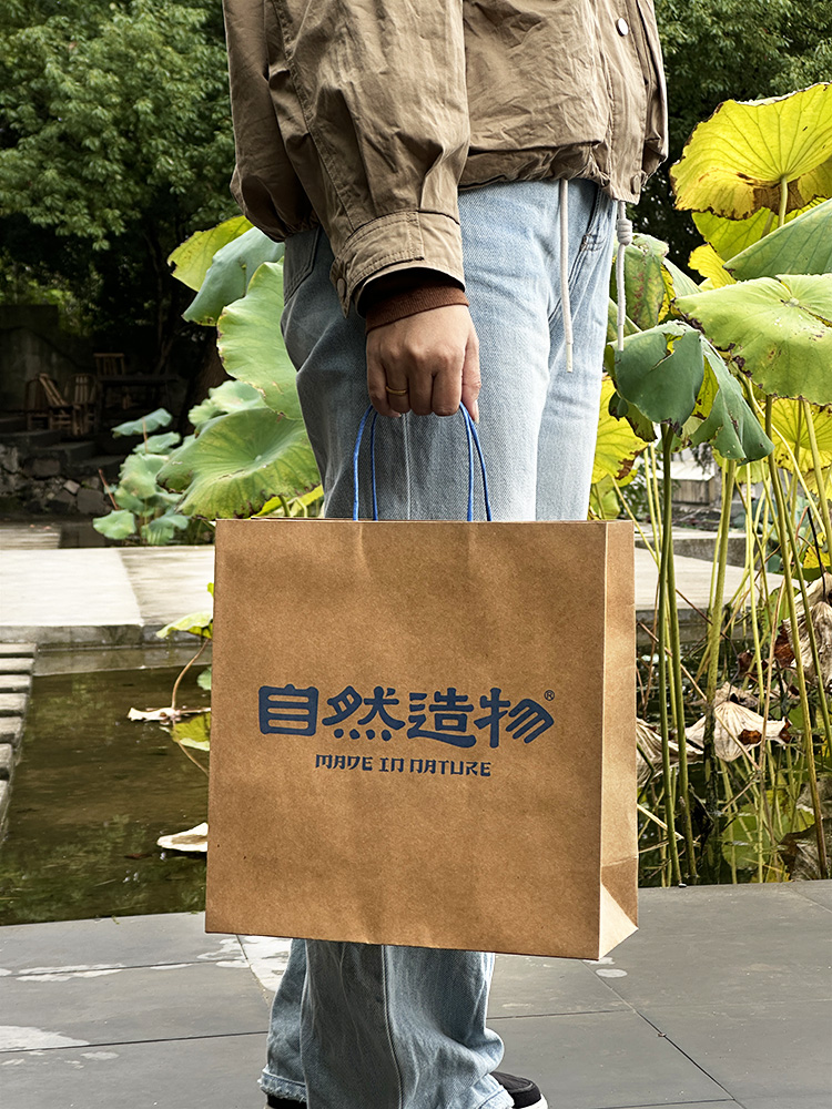 自然造物手提袋纸袋包装袋牛皮纸袋礼品袋送礼高级感简约伴手礼袋