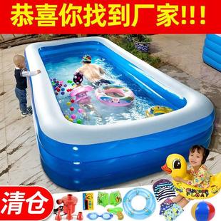 儿童游泳池充气家庭婴儿洗澡桶成人家用宝宝加厚小孩超大号玩具池
