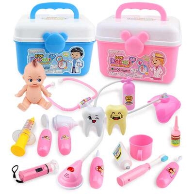 男孩护土女孩听诊器过家家女童宝宝医生玩具套装打针医院儿童听.