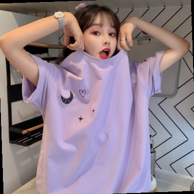 韩潮女t恤宽松图片