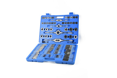 公制110件手动丝攻丝锥板牙套装组合轴承螺纹机手用丝锥