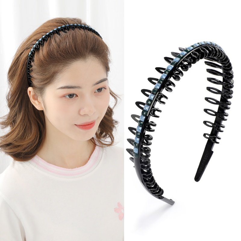 带齿洗脸短发发箍女夏o夏款2021年新红压发网天头箍头饰发夹发卡