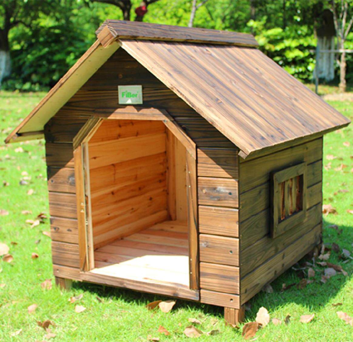 室外松木大号夏天凉爽柯基犬中型.欧式狗房子户外?防雨?