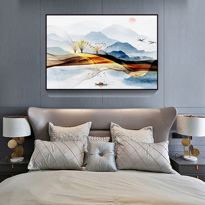 相框卧室床头装饰画现代客房房间单幅挂画背景墙壁画酒店宾馆墙画