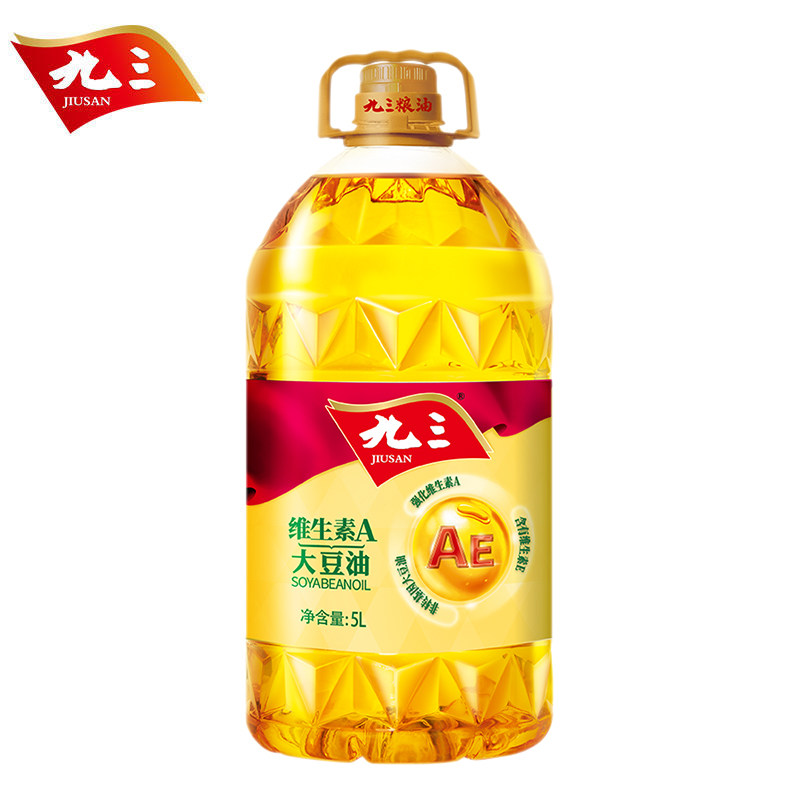 九三非转基因一级维生素ae大豆油5l大桶5升色拉调味93东北豆油