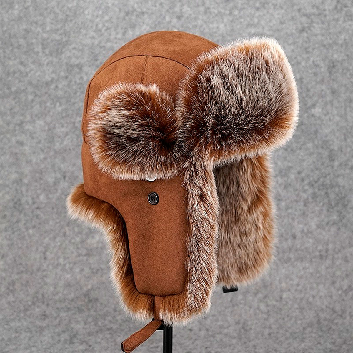 东北户外女士貉子毛皮毛帽子男一体整貂貂皮帽子复古秋冬保暖大码