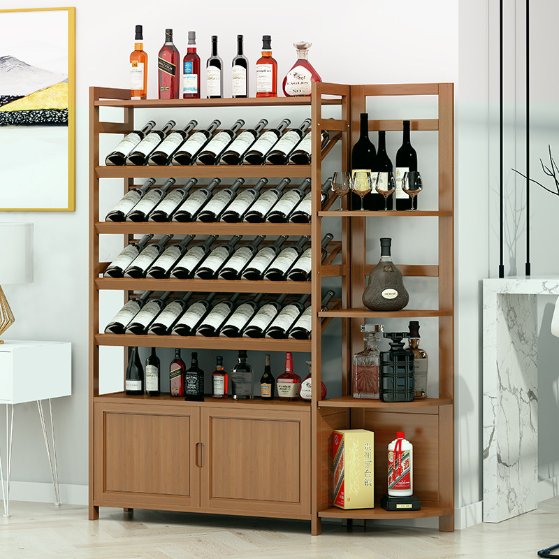 红酒架办公室置物架展示柜家用客厅餐厅酒柜实木酒杯架摆件收纳架