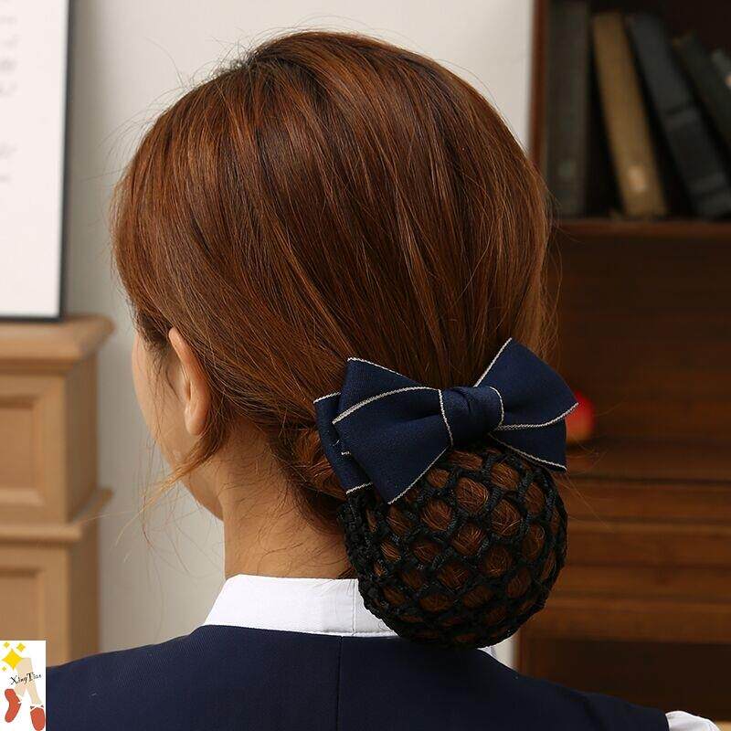 头花女职业发饰品护士银行空姐工作盘发网兜套发网空乘盘头发韩国