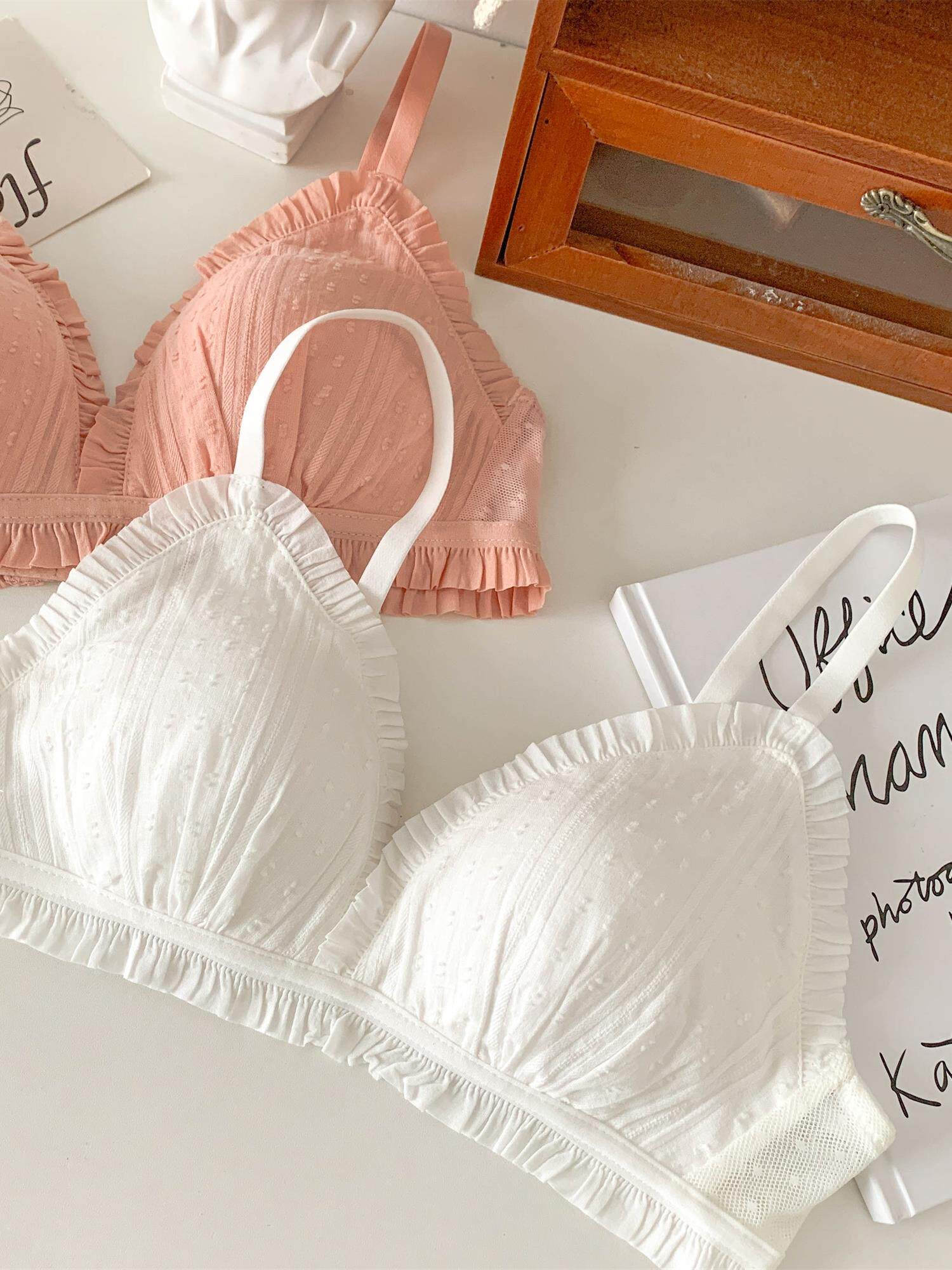 初恋白月光少女文胸内衣女大学学生显胸小纯欲无钢圈小胸聚拢bra