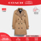 COACH/蔻驰官方 女士英伦风长款双排扣卡其色风衣外衣 C8763