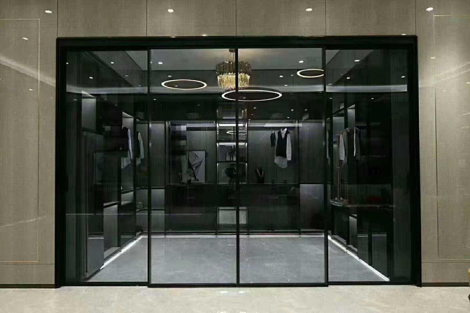 钛铝合金窄边框推拉门网红款吊轨门厨房门阳台门玻璃移门定制