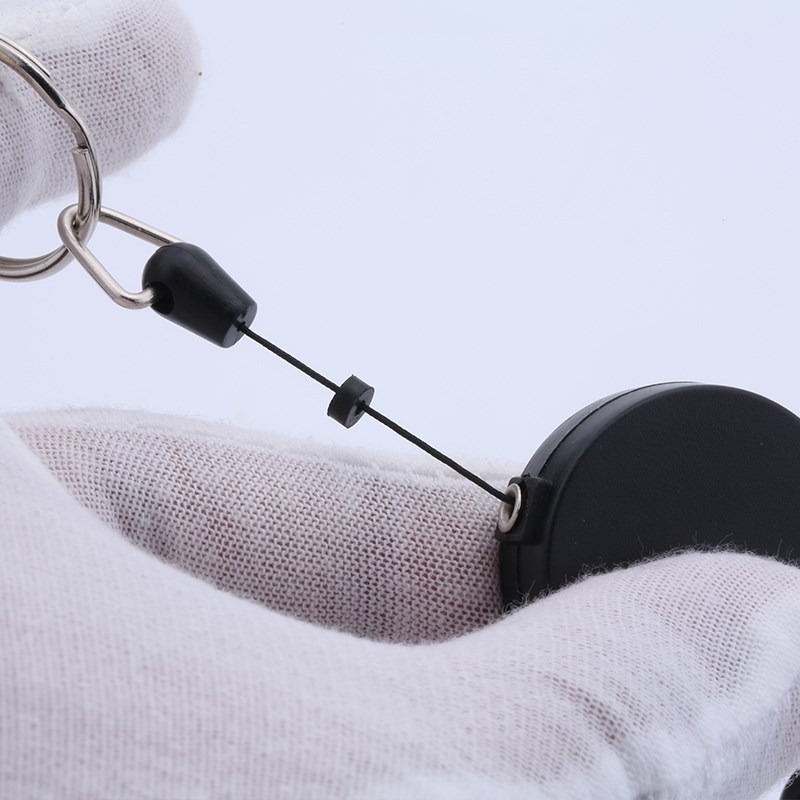 卡通可爱拉伸钥匙缩可伸扣弹力挂绳伸缩扣尼龙包钥u匙链绳包挂件正版