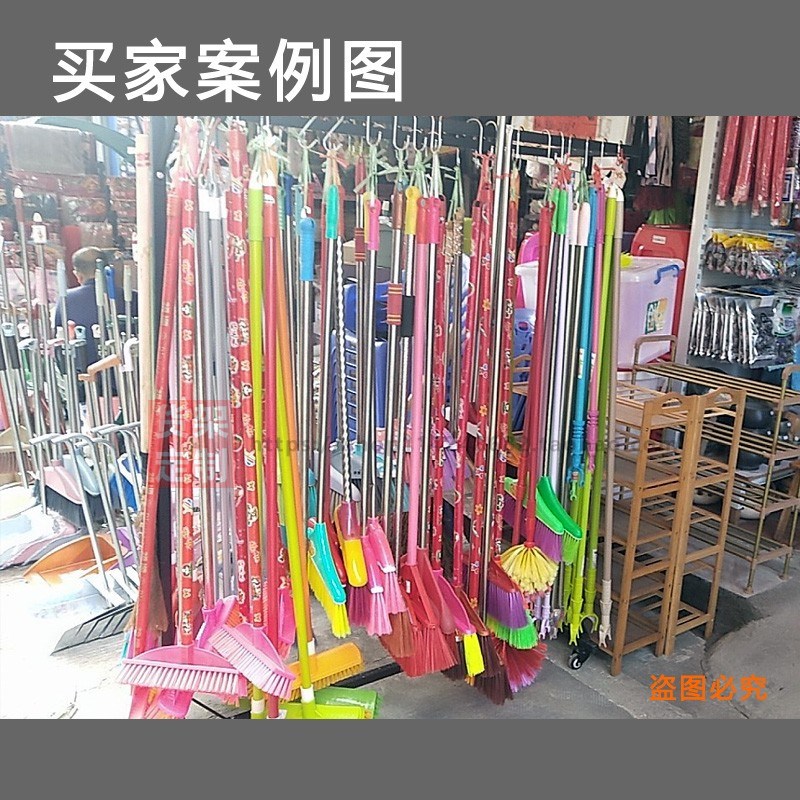 超市挂拖把扫把展示架推拉地拖货架五金店移动悬挂扫帚样品陈列.