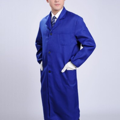 正品纯棉蓝大褂工作服男士搬运工作服劳保服长款工厂车间厂服长衫