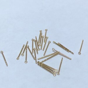 18k金耳钉针针多功能针耳线针白黄玫瑰三色可选diy配件