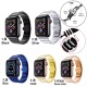 适用iWatch7表带金属苹果手表AppleWatch6/5/4/3代SE不锈钢链式44/40mm 41mm45小众S6保护壳套iWatchSE钢带男