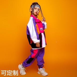 元旦儿童演出服hiphop街舞嘻哈套装男童少儿服装女童爵士舞衣服潮