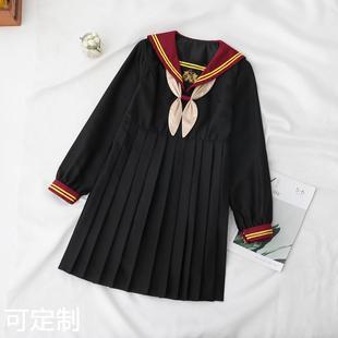 软妹学生日常制服女学院风海军领水手服连衣裙复古jk裙日系 S55