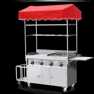 餐车架子夜市铁板豆腐小吃车摆摊简易串串卷饼油炸地摊商用车子炉