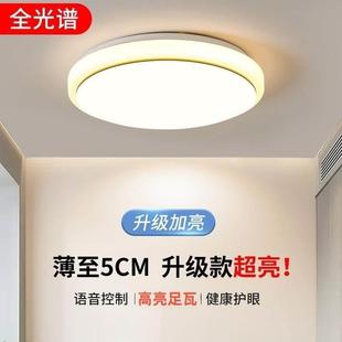 全光谱护眼LED吸顶灯卧室灯房间灯语音控制超亮书房阳台过道灯具